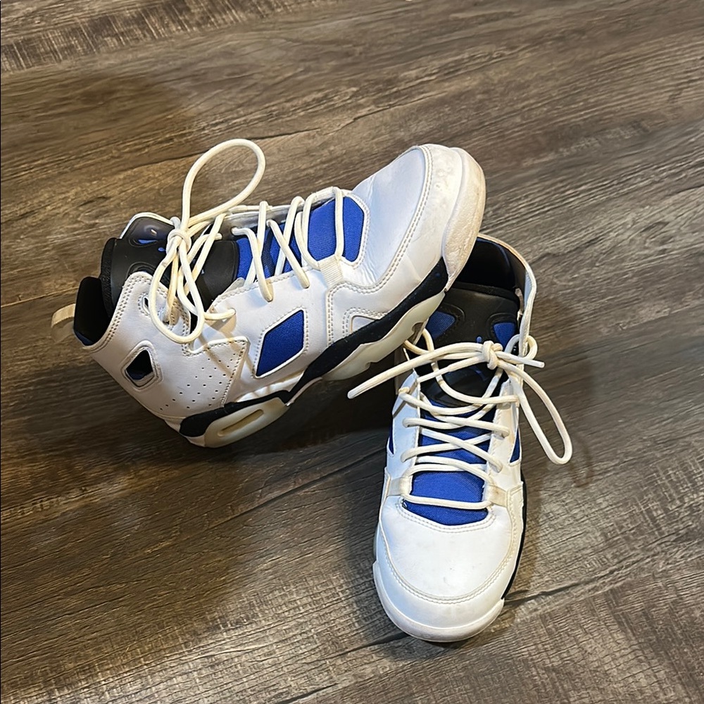 Kids White and Blue Sneakers
